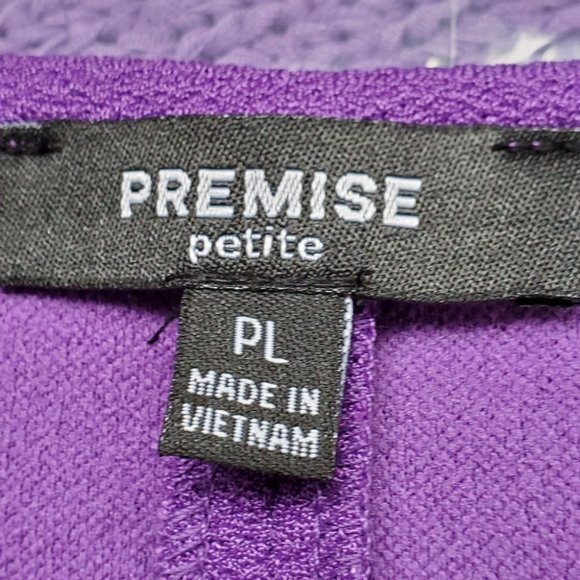 Premise Purple Studded Stretchy Cap Sleeve Top, LP - Picture 8 of 11